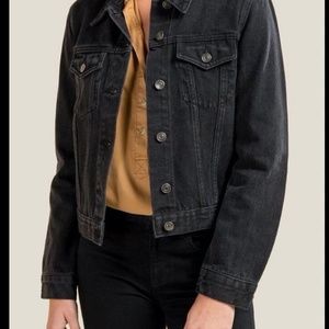 Black Denim Crop Jacket